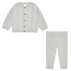 Petit Lem Baby Knit Grey Ensemble