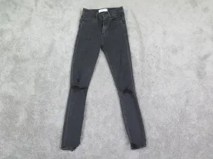 Abercrombie & Fitch Jeans Women 23000 Black The Super Skinny Ankle High Rise