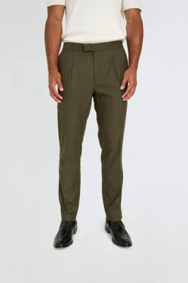 Arthur Flannel Trousers in Khaki