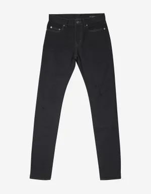 Black D02 Destroyed Denim Skinny Jeans