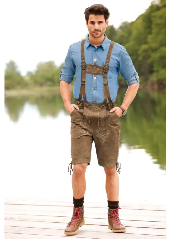 Bpc Selection Short Traditional Lederhosen Regular Fit Green