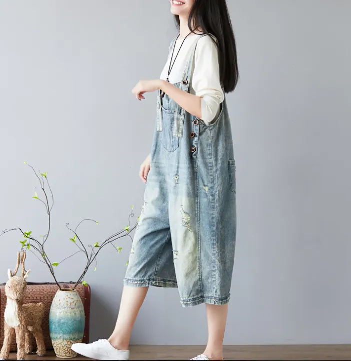 Denim Summer Denim Overall Loose Women Jumpsuits CNHK08022