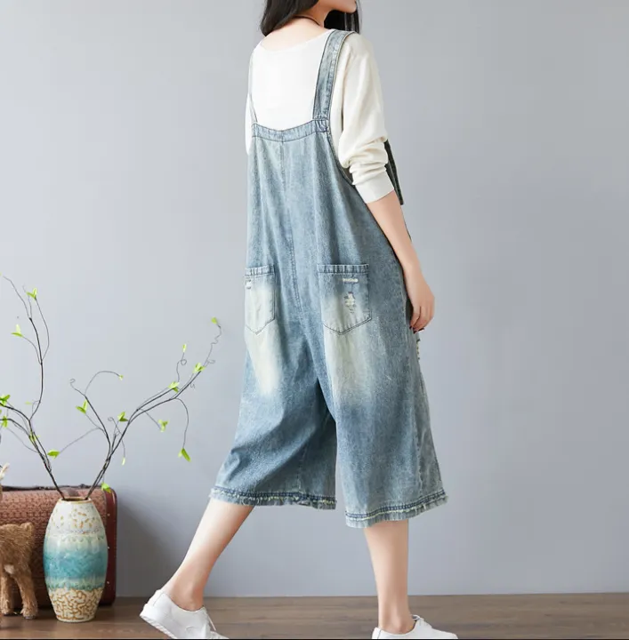 Denim Summer Denim Overall Loose Women Jumpsuits CNHK08022