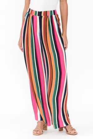 Dream Factory Multi Stripe Wide Leg Pants