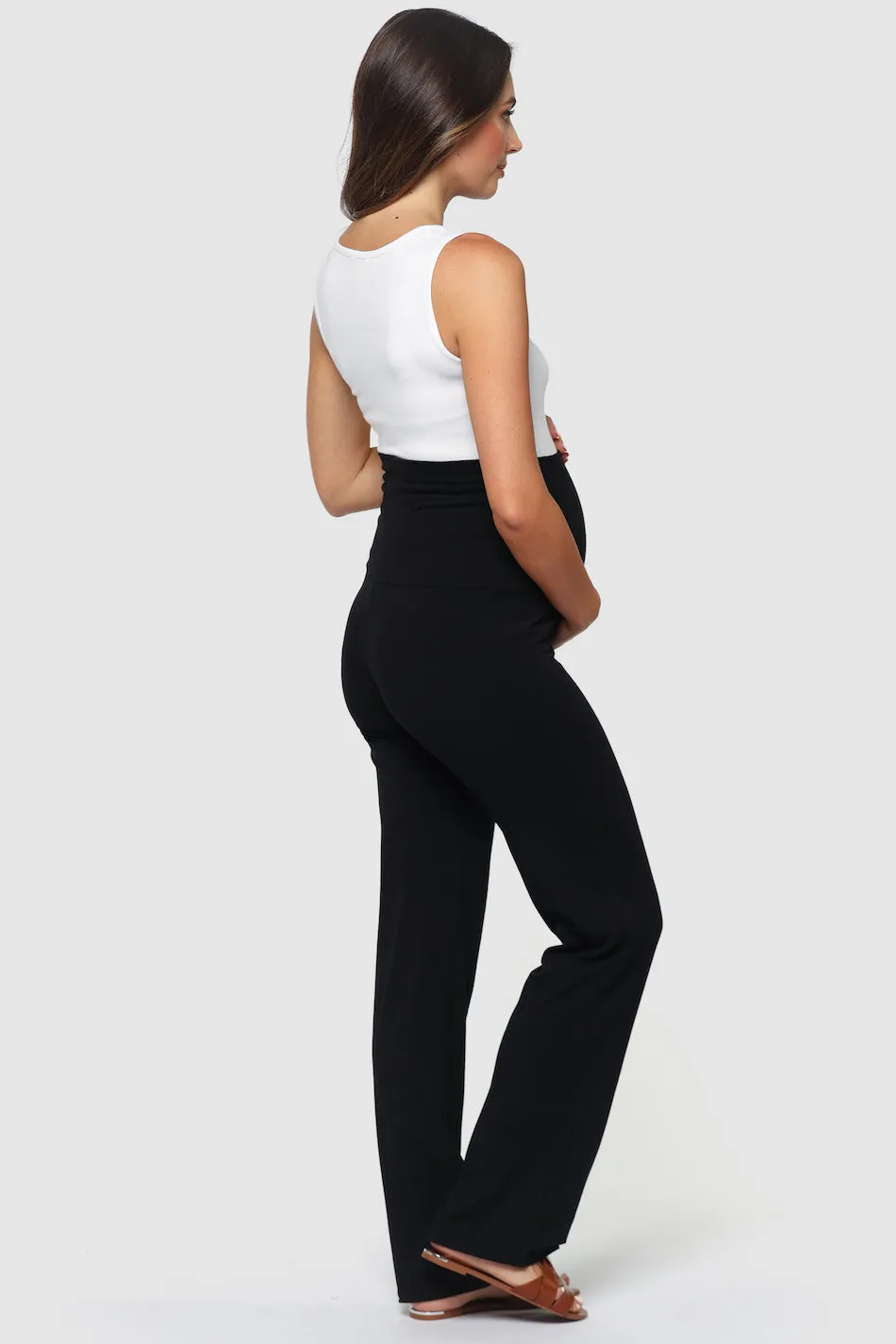 Essential Bamboo Maternity Pants - Black