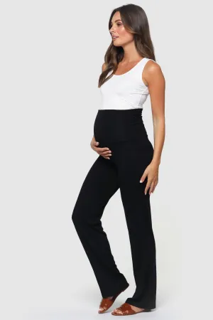 Essential Bamboo Maternity Pants - Black