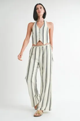 Hot Girl Coastal Cool Striped Straight Leg Pants