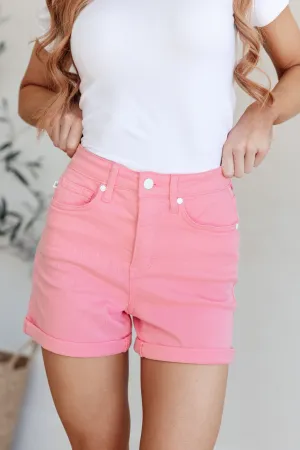 Jenna Cuffed Shorts in Pink