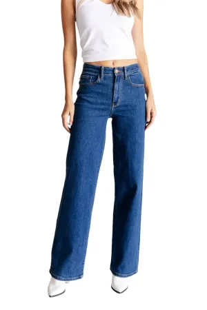 Judy Blue Hazel High Rise Vintage Wide Leg Jeans