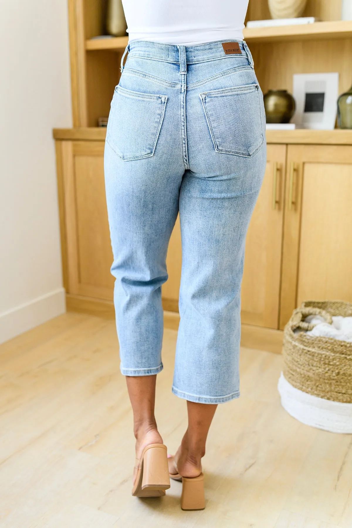 Mandy High Rise Vintage Wide Leg Crop Jeans