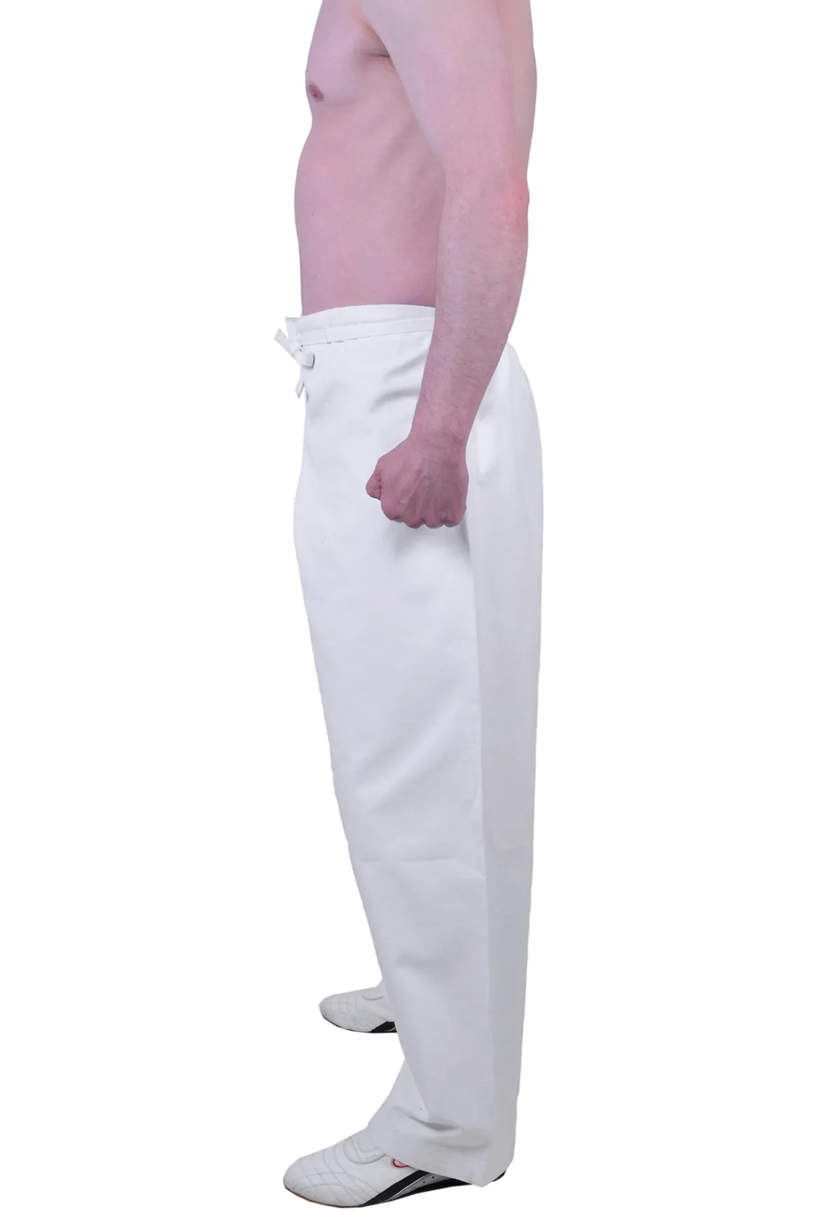 MAR-020C | 14oz White Traditional Karate Trousers