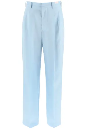 Marni double pleat wool trousers