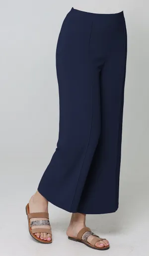 Marvi Loose Stretch Wide Leg Pants - Indigo