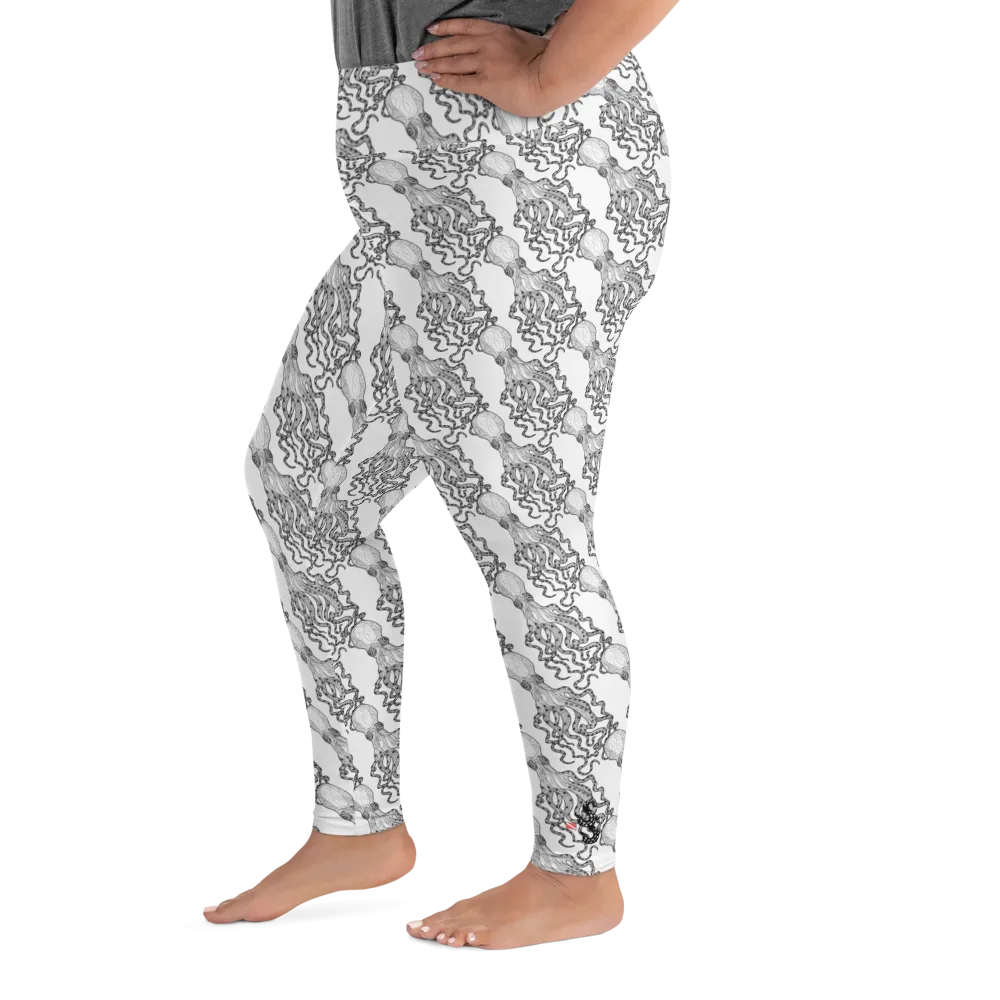 Octopus Sea Plus Size Leggings (Warehouse)