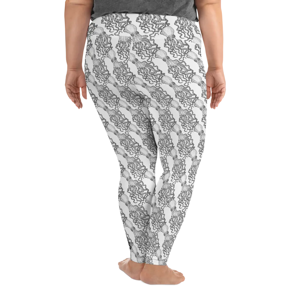 Octopus Sea Plus Size Leggings (Warehouse)