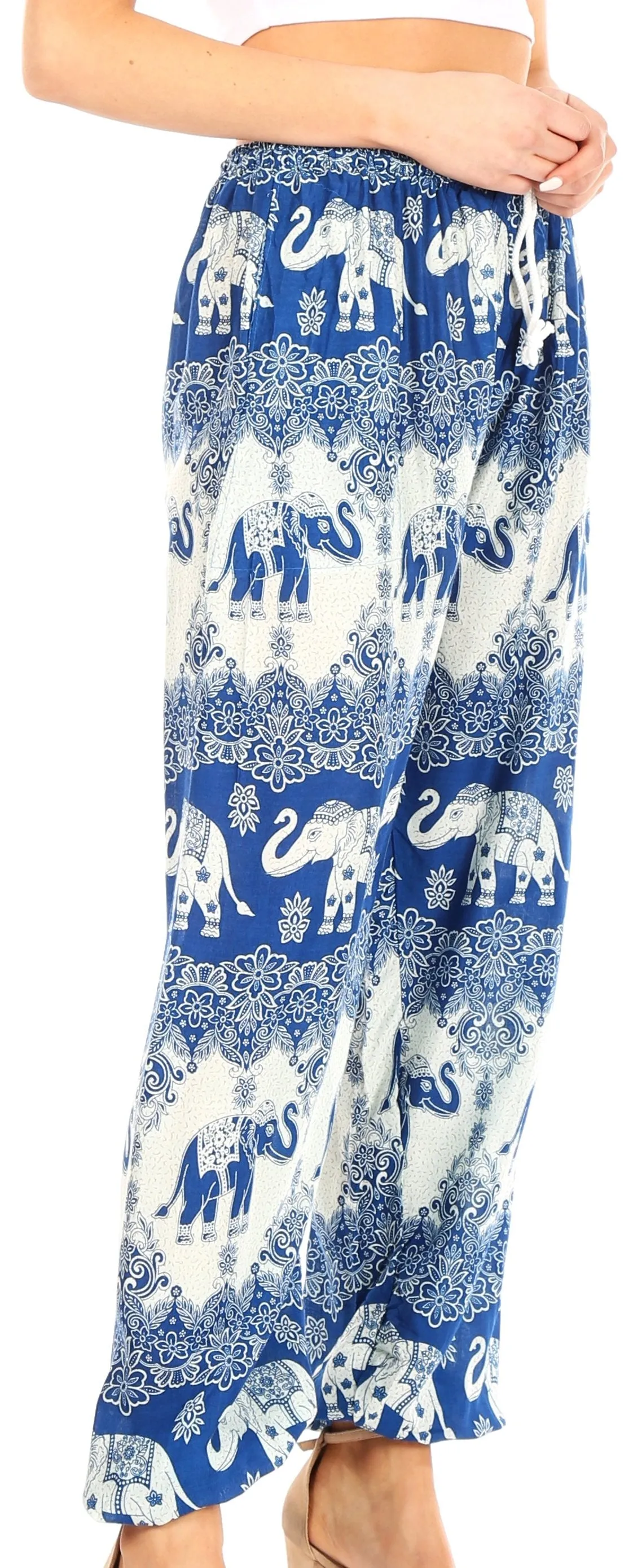 Sakkas Akilla Women's Loose Printed Yoga Elephant Pants Elastic Waist w/Pocket