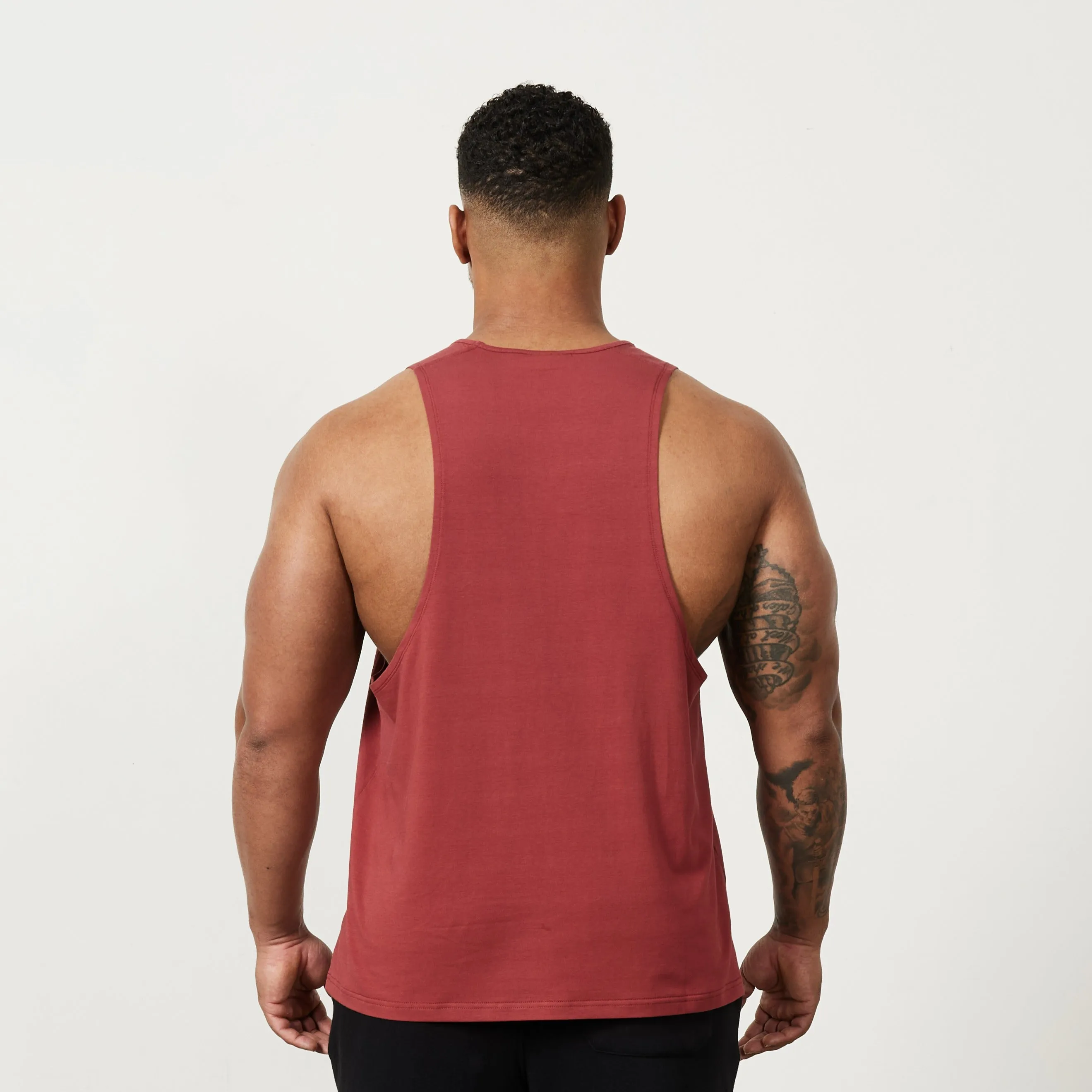 Vanquish VQFIT Distressed Print Brick Red Tank