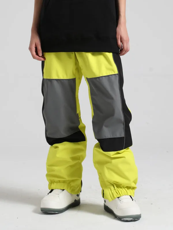 Women's Gsou Snow Winter Track Block Snowboard Pants